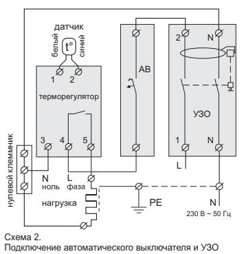 Схема эл подключения Терморегулятора Terneo SN (32А).JPG